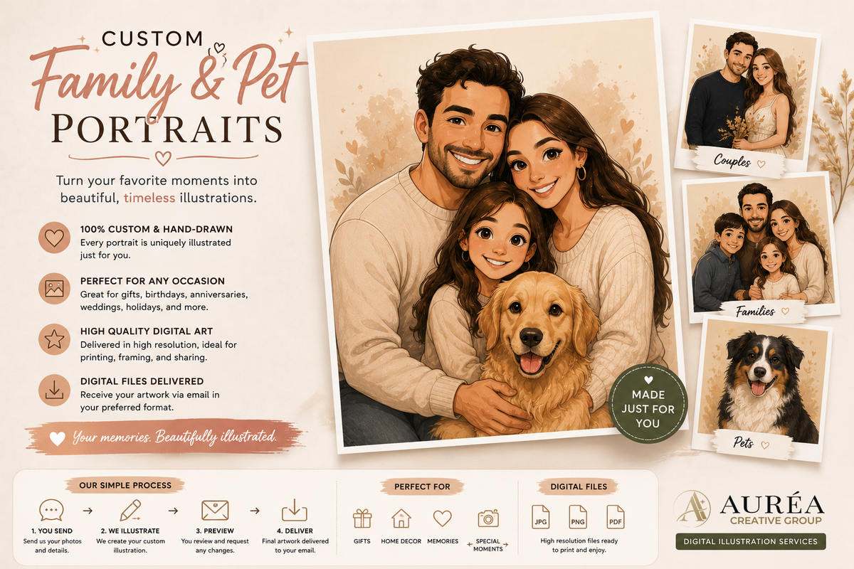 Custom Family & Pet Portraits