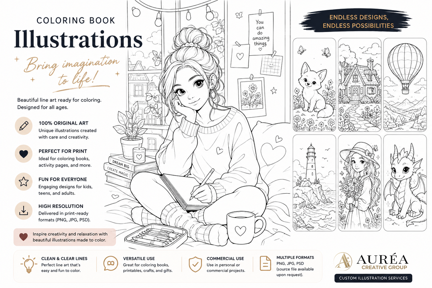 Coloring Book Illustrations